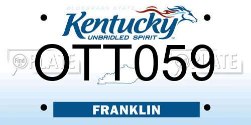 OTT059 Kentucky License Plate