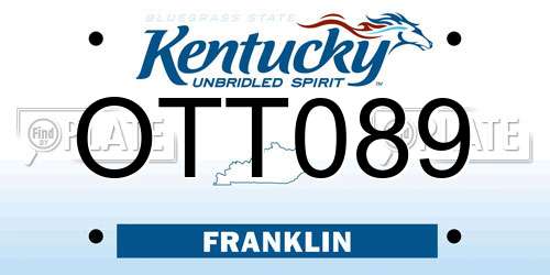 OTT089 Kentucky License Plate