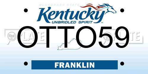 OTTO59 Kentucky License Plate