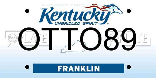 OTTO89 Kentucky License Plate
