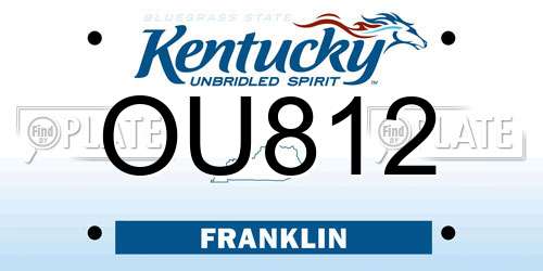 OU812 Kentucky License Plate