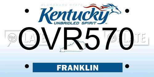 OVR570 Kentucky License Plate