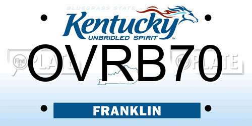 OVRB70 Kentucky License Plate