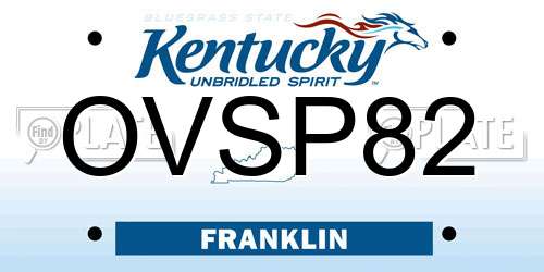 OVSP82 Kentucky License Plate