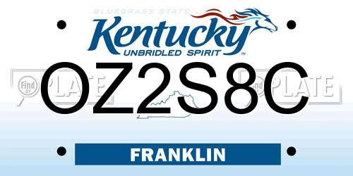 OZ2S8C Kentucky License Plate