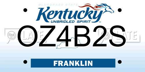 OZ4B2S Kentucky License Plate