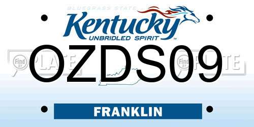 OZDS09 Kentucky License Plate