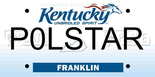 P0LSTAR Kentucky License Plate