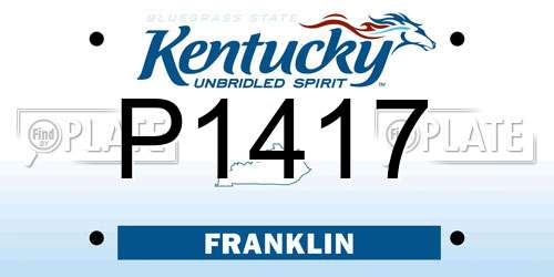 P1417 Kentucky License Plate