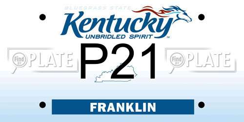 P21 Kentucky License Plate