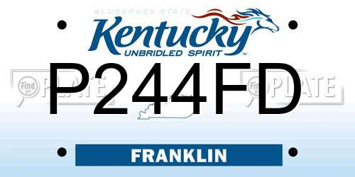 P244FD Kentucky License Plate
