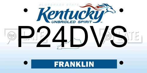 P24DVS Kentucky License Plate