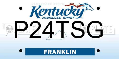 P24TSG Kentucky License Plate