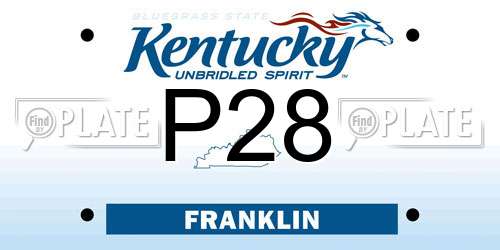 P28 Kentucky License Plate