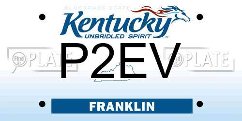 P2EV Kentucky License Plate