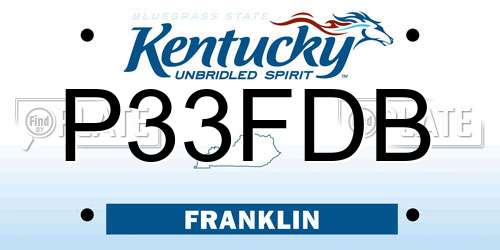 P33FDB Kentucky License Plate