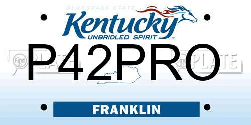 P42PRO Kentucky License Plate