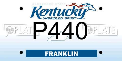 P440 Kentucky License Plate