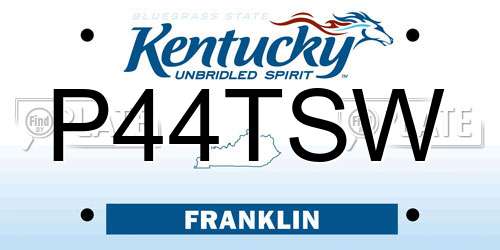 P44TSW Kentucky License Plate