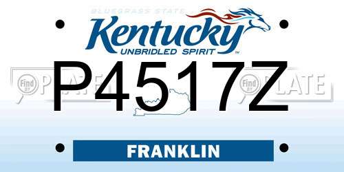 P4517Z Kentucky License Plate