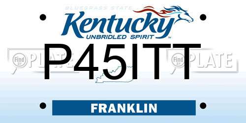 P45ITT Kentucky License Plate