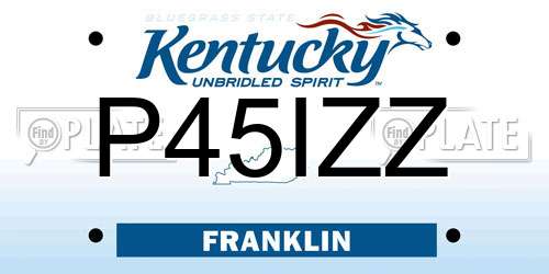 P45IZZ Kentucky License Plate