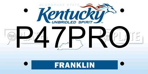 P47PRO Kentucky License Plate