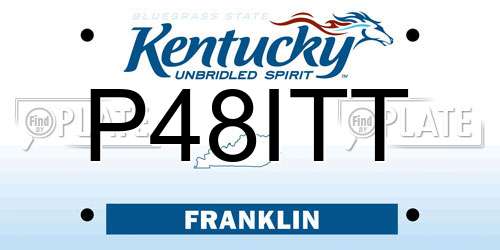 P48ITT Kentucky License Plate