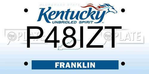 P48IZT Kentucky License Plate