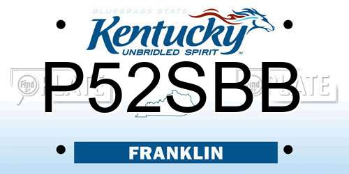 P52SBB Kentucky License Plate