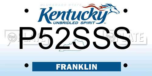 P52SSS Kentucky License Plate