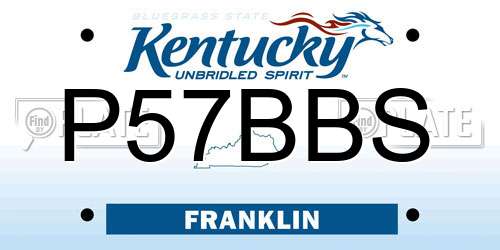 P57BBS Kentucky License Plate