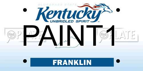 PAINT1 Kentucky License Plate
