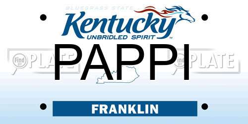 PAPPI Kentucky License Plate
