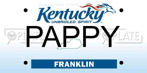 PAPPY Kentucky License Plate