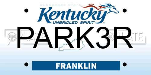 PARK3R Kentucky License Plate