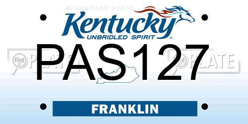 PAS127 Kentucky License Plate
