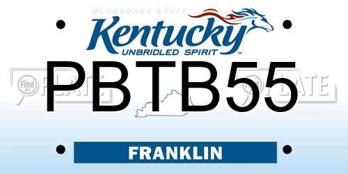 PBTB55 Kentucky License Plate