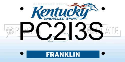 PC2I3S Kentucky License Plate