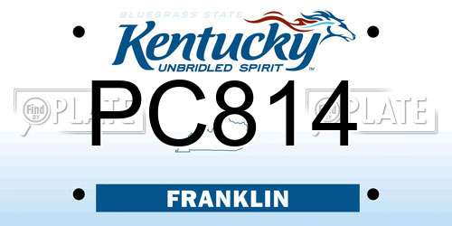 PC814 Kentucky License Plate