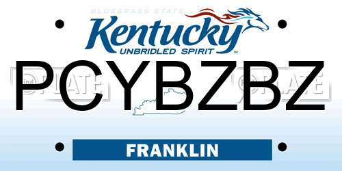 PCYBZBZ Kentucky License Plate