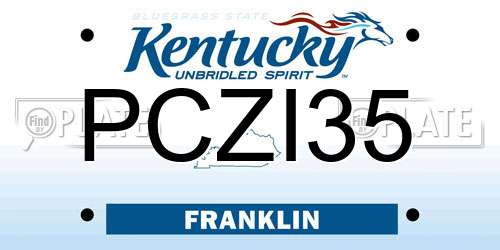 PCZI35 Kentucky License Plate