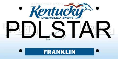 PDLSTAR Kentucky License Plate