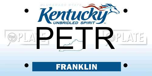 PETR Kentucky License Plate
