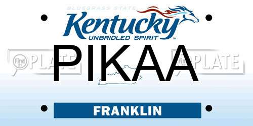 PIKAA Kentucky License Plate