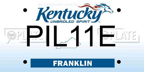 PIL11E Kentucky License Plate