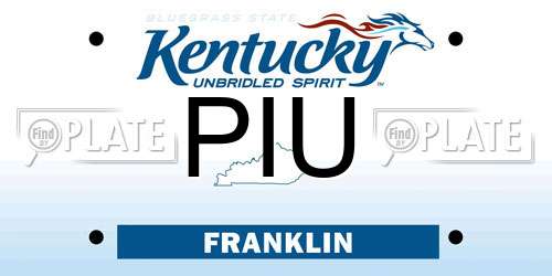 PIU Kentucky License Plate