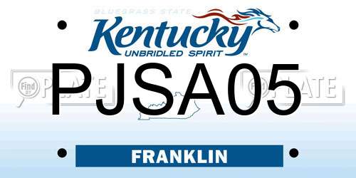 PJSA05 Kentucky License Plate