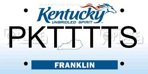 PKTTTTS Kentucky License Plate