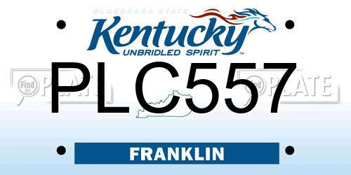 PLC557 Kentucky License Plate